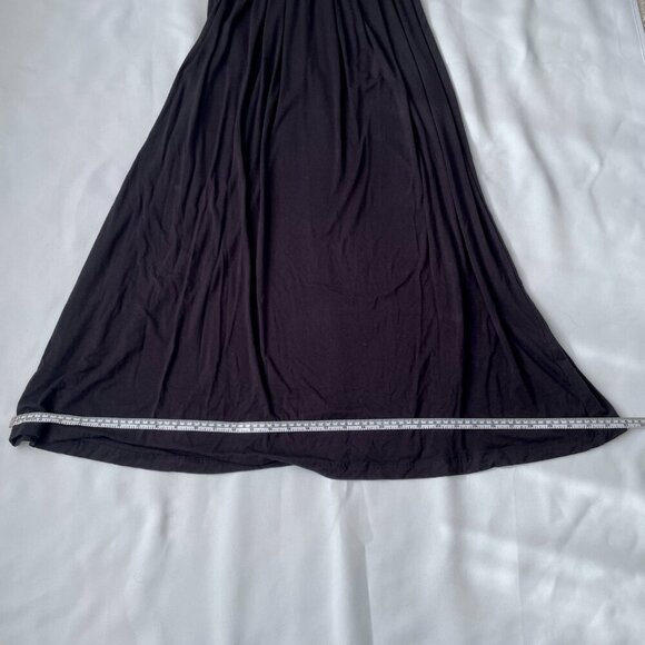 Rohb by Joyce Azria Long Black Maxi Faux Wrap Dress, Size XS - Picture 9 of 14